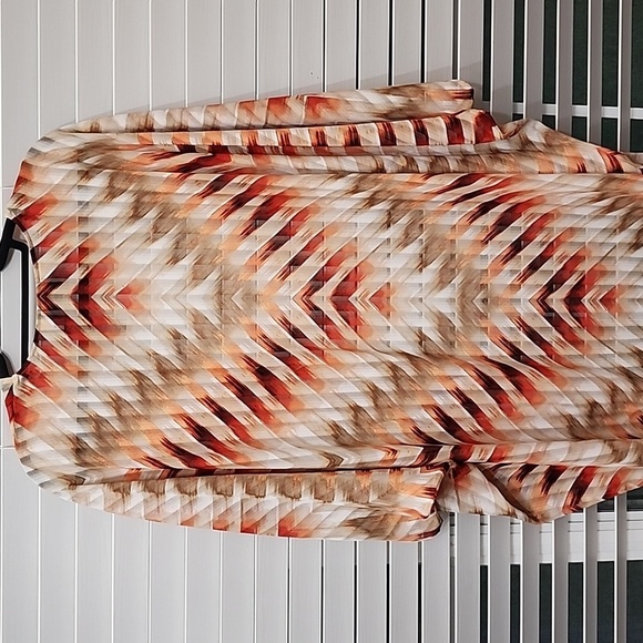 Travelers Collection by Chico’s boho chevron sheer jacket size L/XL. Multi - Picture 5 of 6